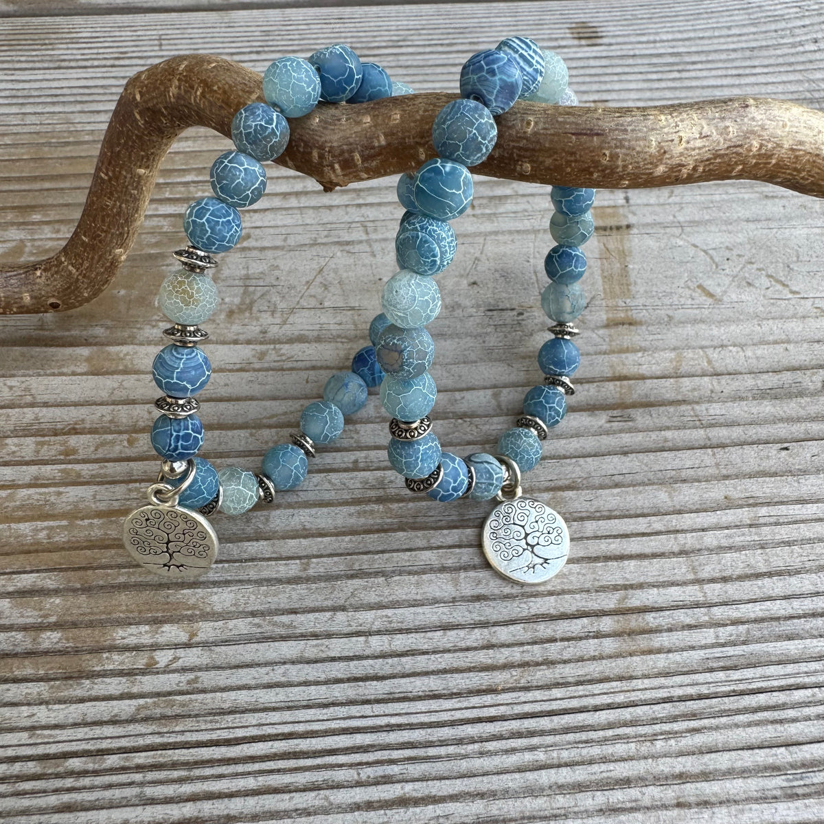 Mala Blå Agat Armband