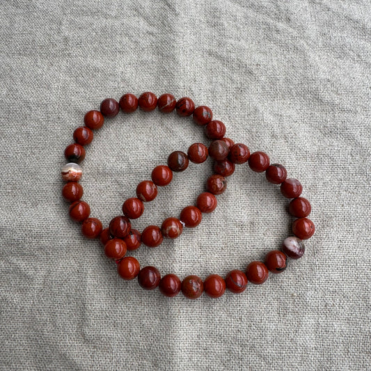 Röd Jaspi armband