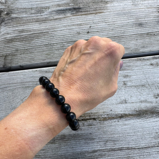 Svart Obsidian armband