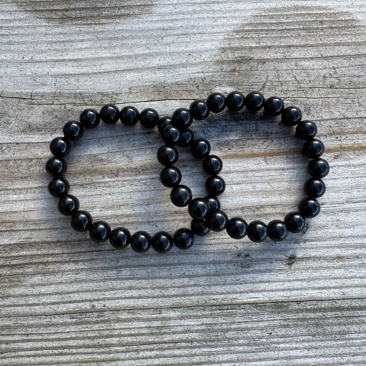 Svart Obsidian armband