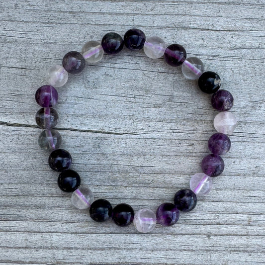 Flourit Lila Armband 8mm