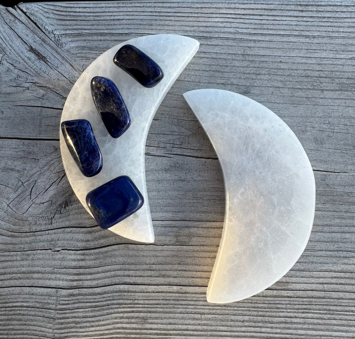 Selenit Halvmåne platta 12cm