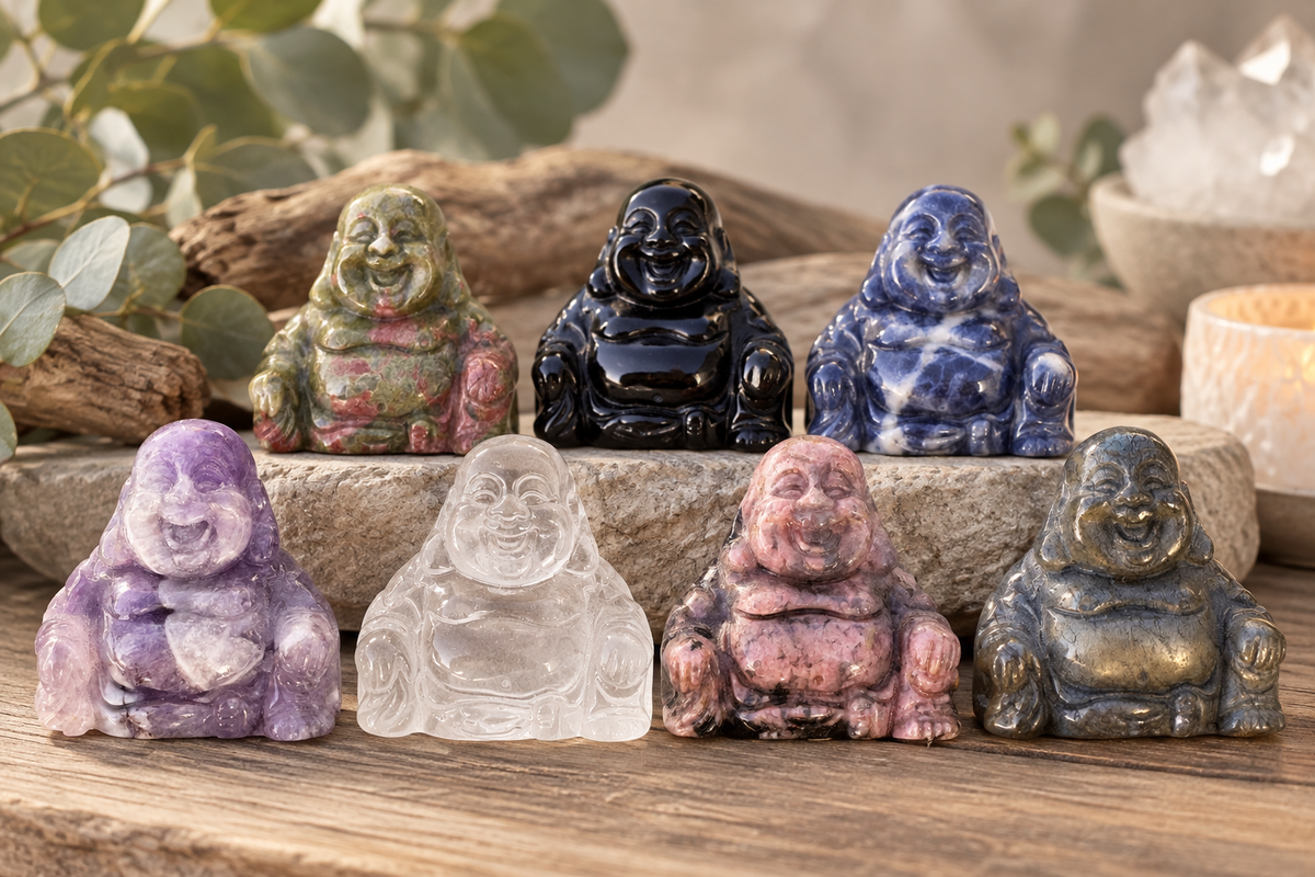 Labradorit Buddha