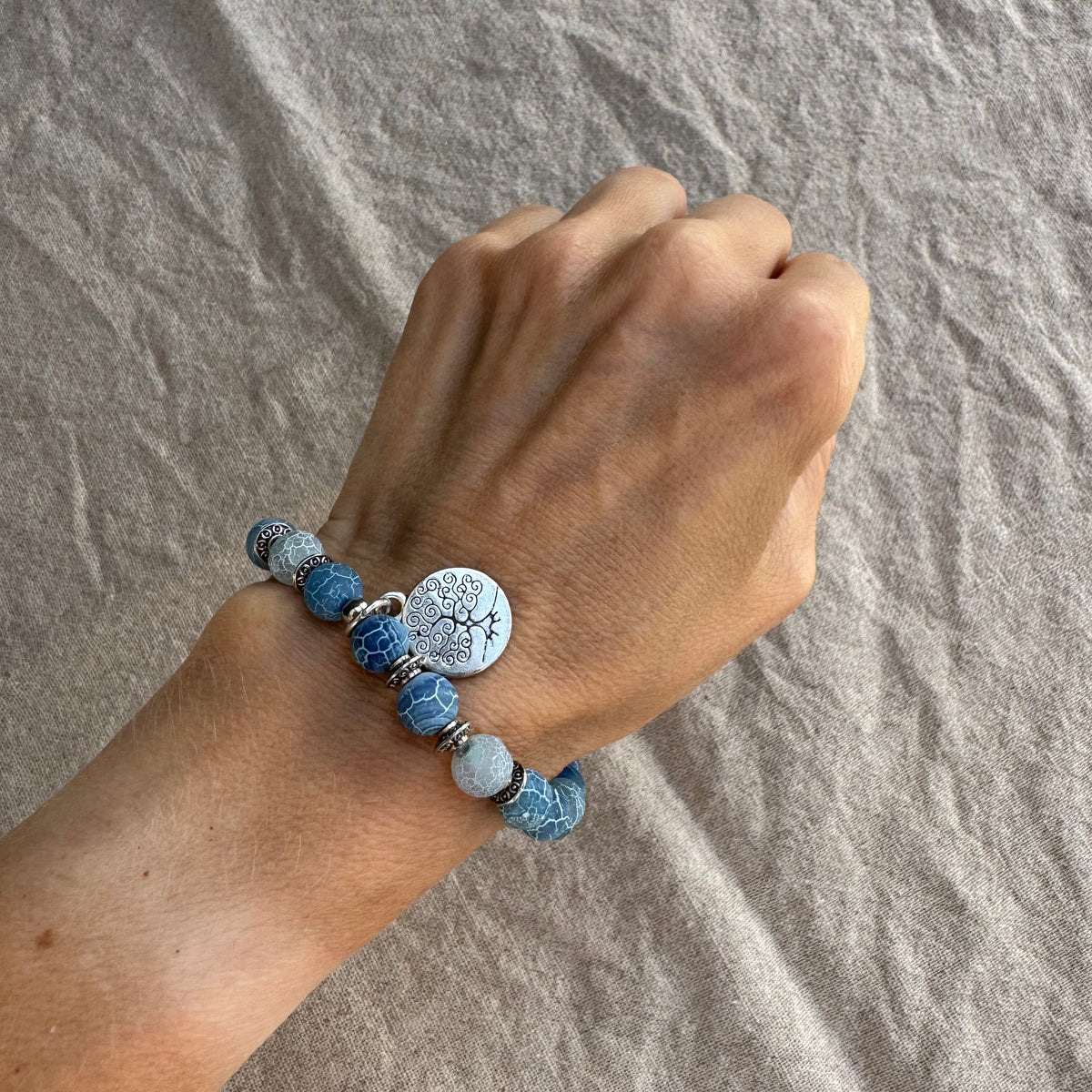 Mala Blå Agat Armband