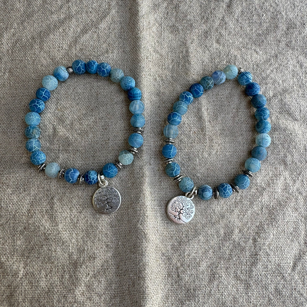Mala Blå Agat Armband