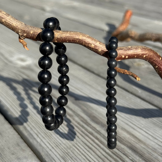 Svart Obsidian armband