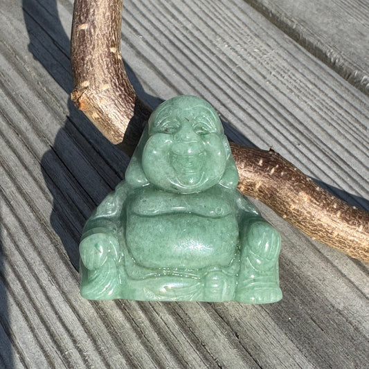 Grön Aventurin Buddha