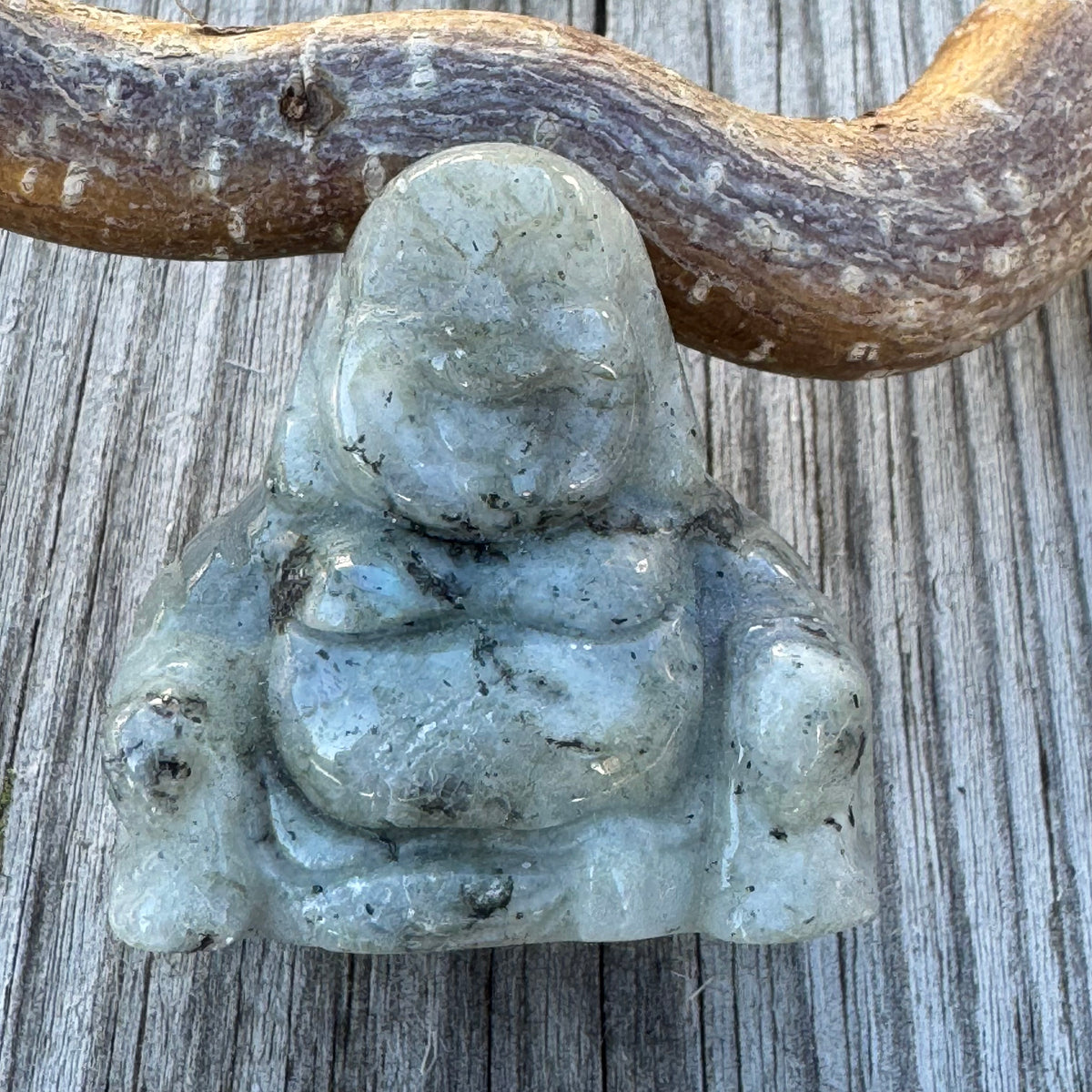 Labradorit Buddha