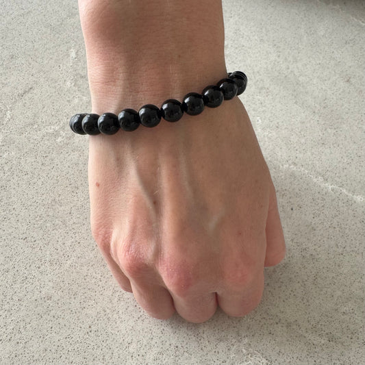 Svart Turmalin Armband 8mm