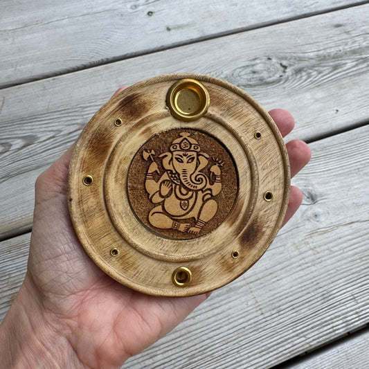 Rökelsehållare i trä Ganesha