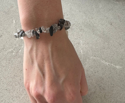Turmalinkvarts Armband Chips